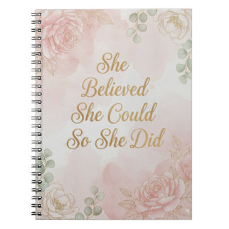 She Believed She Could, So She Did Journal ノートブック