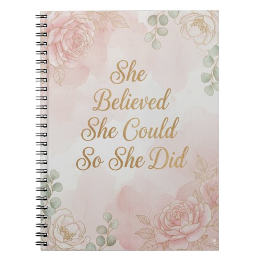 She Believed She Could, So She Did Journal ノートブック (正面)