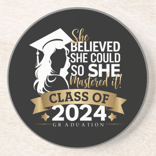 She Believed She Could So She Mastered It 2024 コースター (正面)