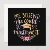 She Believed She Could So She Mastered It Graduate 招待状 (正面/裏面)
