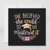 She Believed She Could So She Mastered It Graduate 招待状 (正面)