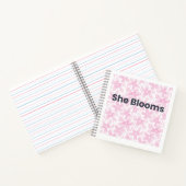 She Blooms Inspirational Floral Notebook ノートブック (内部)