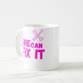 She Can Fix It DIY Mug Design コーヒーマグカップ (正面左)