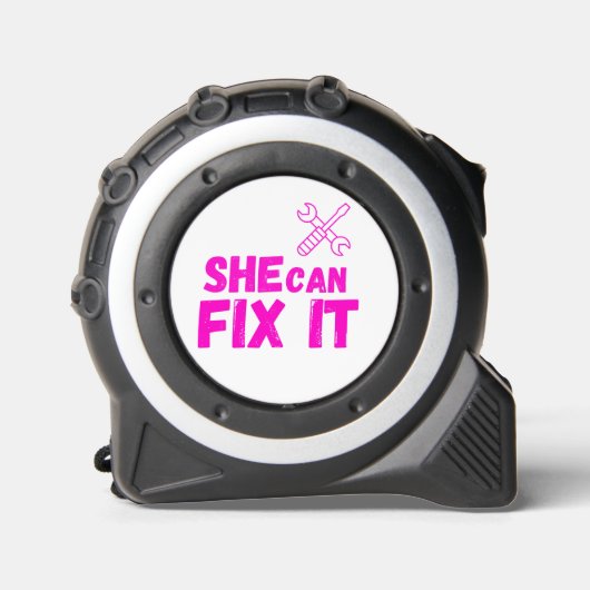 She Can Fix It | Female Empowerment Tape Measure メジャー (正面)