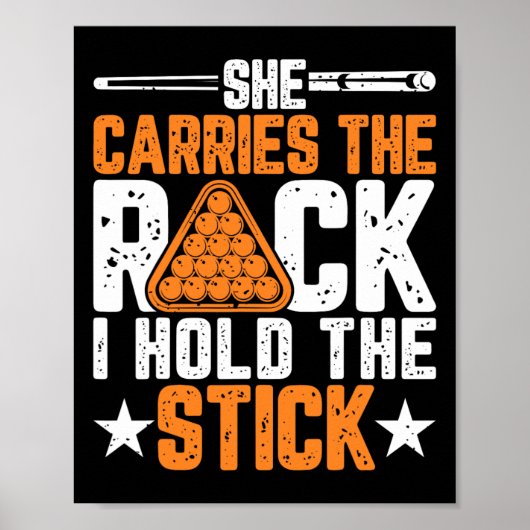 She Carries The Rack I Hold The Stick - 面白い請求書 ポスター (正面)