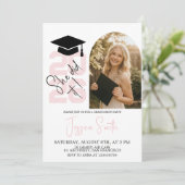 She Did It Arched Photo Graduation Invite 招待状 (スタンド正面)