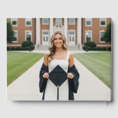 She Did It Black Bow Personalized Graduation Party ゲストブック (裏面)