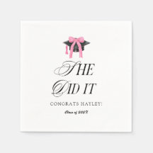 She Did It Coquette Girly Graduation Party