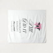 She Did It Coquette Girly Graduation Party タペストリー (正面(横))