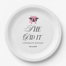 She Did It Coquette Girly Graduation Party