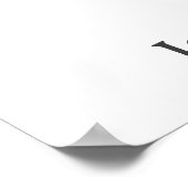 She did it Graduation invitation Photo Blue Bow  ポスター (角)