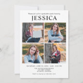 She Did It Graduation Multi Photo Invitation 招待状 (裏面)