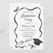 She Did It Graduation Party 招待状 (正面/裏面)