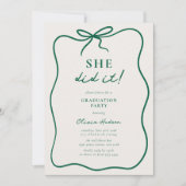 She Did It! Graduation Party 招待状 (正面)