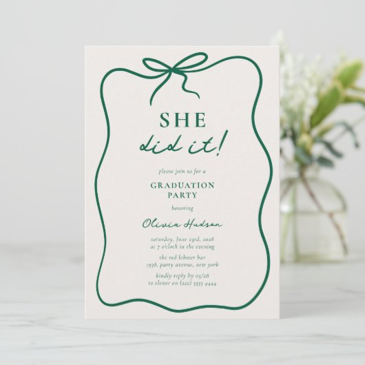 She Did It! Graduation Party 招待状 (スタンド正面)