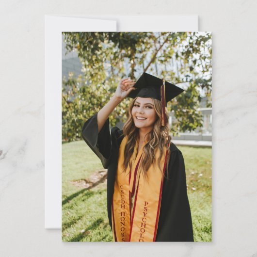 She Did It Graduation Party Photo 招待状 (裏面)