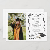 She Did It Graduation Party Photo 招待状 (正面/裏面)