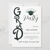 She Did It! Modern Photo Graduation Party  招待状 (裏面)