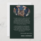 She Did It! Modern Photo Graduation Thank You Card 招待状 (裏面)