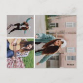 She Did It Multi Photo Graduation Party Invitation ポストカード (裏面)