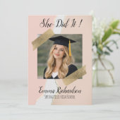 She Did It photo graduation 招待状 (スタンド正面)