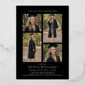 She did it Photo Graduation Party Announcement 箔招待状 (裏面)