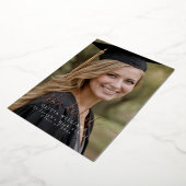 She did it Photo Graduation Party Announcement 箔招待状 (回転した状態)