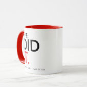 She Did It Red Graduation Statement Mug マグカップ (正面左)