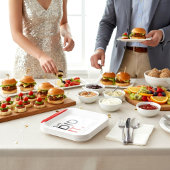 She Did It Red minimal Graduation Paper Plate ペーパープレート