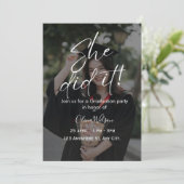 She Did It Script Fully Editable Graduation  招待状 (スタンド正面)