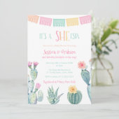 She-ESTAセニョリタメキシカンフィエスタガールベビーシャワー 招待状 (スタンド正面)