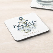 She Found Her Anchor Nautical Bridal Shower コースター (左側)
