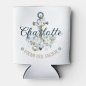 She Found Her Anchor Nautical Bridal Shower 缶クーラー (正面)