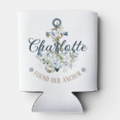 She Found Her Anchor Nautical Bridal Shower 缶クーラー (裏面)