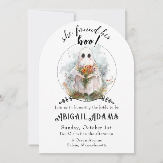 She Found Her Boo! - Bridal Shower Invitation 招待状 (正面)