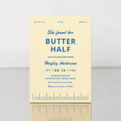 She Found Her Butter Half Bridal Shower 招待状