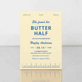 She Found Her Butter Half Bridal Shower 招待状