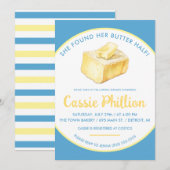 She Found her Butter Half Bridal Shower 招待状 (正面/裏面)
