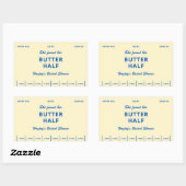 She Found Her Butter Half Bridal Shower Label 長方形シール (シート)