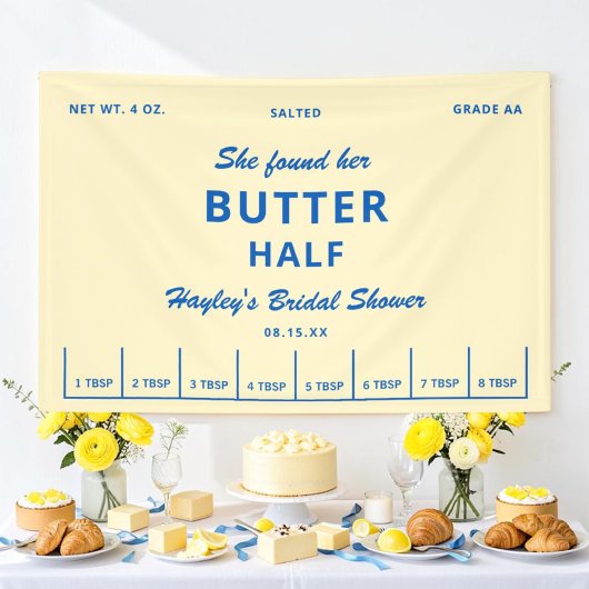 She Found Her Butter Half Butter Bridal Shower 横断幕