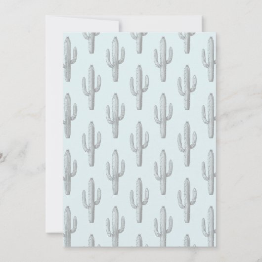 She Found Her Cowboy Dusty Blue Bridal Shower 招待状 (裏面)