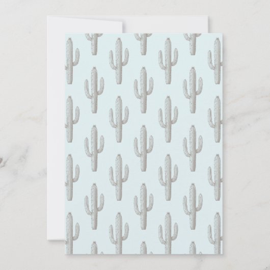 She Found Her Cowboy Pale Blue Bridal Shower 招待状 (裏面)