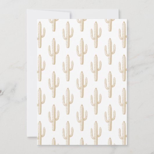 She Found Her Cowboy Sand Beige Bridal Shower 招待状 (裏面)