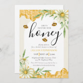She Found Her Honey Arch Daisy Bee Bridal Shower 招待状 (正面/裏面)