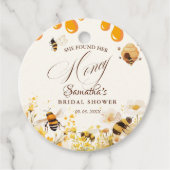 She found her honey Bee bridal shower フェイバータグ (正面)