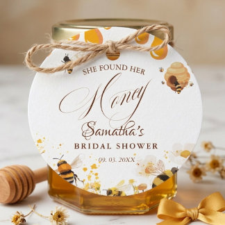 She found her honey Bee bridal shower フェイバータグ