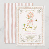 She Found Her Honey Bee Bridal Shower 招待状 (正面/裏面)