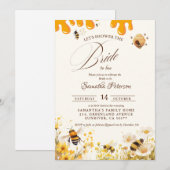 She found her honey Bee bridal shower 招待状 (正面/裏面)