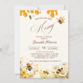 She found her honey Bee bridal shower 招待状 (正面)