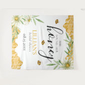 She Found Her Honey Bee Bridal Shower Backdrop タペストリー (正面(横))